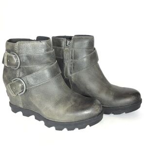 Sorel Joan Of Arctic Wedge II Buckle Women's Boots Sz 6.5 Graphite